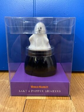 NEW— Ghost Salt & Pepper Shakers - White & Black
